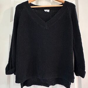 Slouchy Bobbles and Lace Sweater, Size S